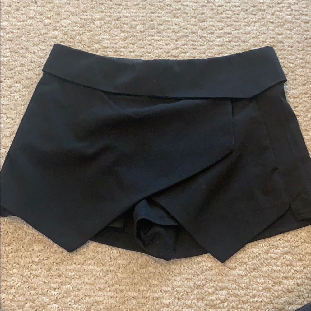 Black envelope skirt